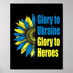 Ruhm der Ukraine Ruhm den Helden Sonnenblumenkerne Poster