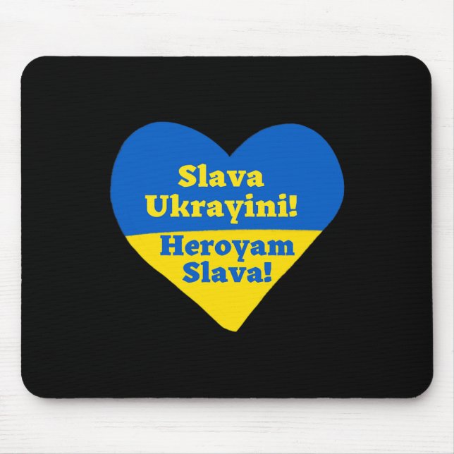 Ruhm der Ukraine! Ruhm den Helden! Ukrainisches F Mousepad (Vorne)