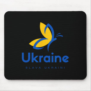 Ruhm der Ukraine Schmetterling Ukrainische Flagge Mousepad