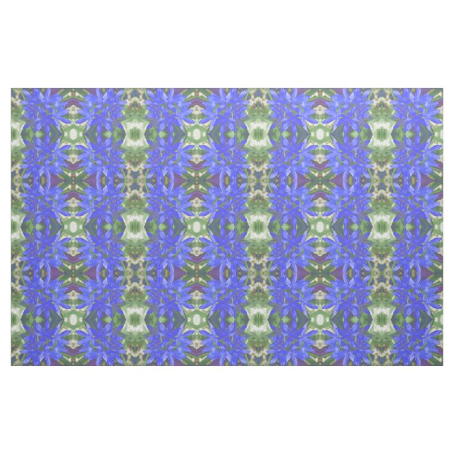 Ruhm des Schneefeurozenz Blauer Blumengestein Stoff (Fat Quarter (45,7 x 55,9 cm))