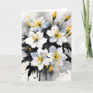 Ruhm des Schnees - Aquarellblumen Karte