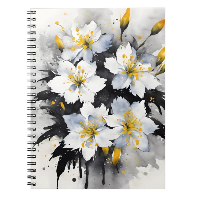 Ruhm des Schnees - Aquarellblumen Notizblock (Vorderseite)