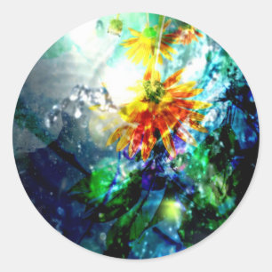 Ruhm fällt runder aufkleber