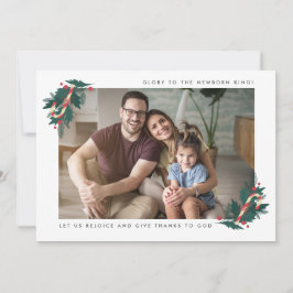 Ruhm für das neugeborene religiöse Foto des Königs Feiertagskarte