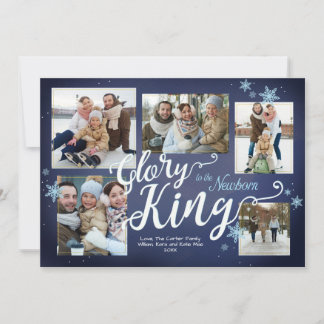 Ruhm für den Neugeborenen König | Weihnachts-Fotok Feiertagskarte