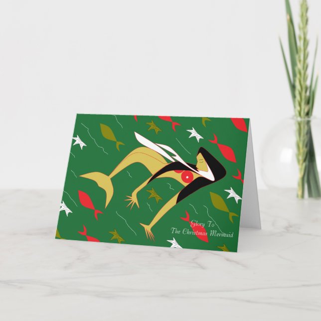 Ruhm für die Weihnachtsmeisterin Feiertagskarte (Vorderseite)