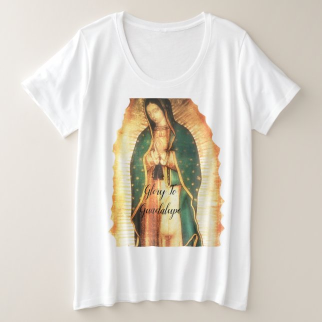 Ruhm für Guadalupe Große Größe T-Shirt (Design vorne)