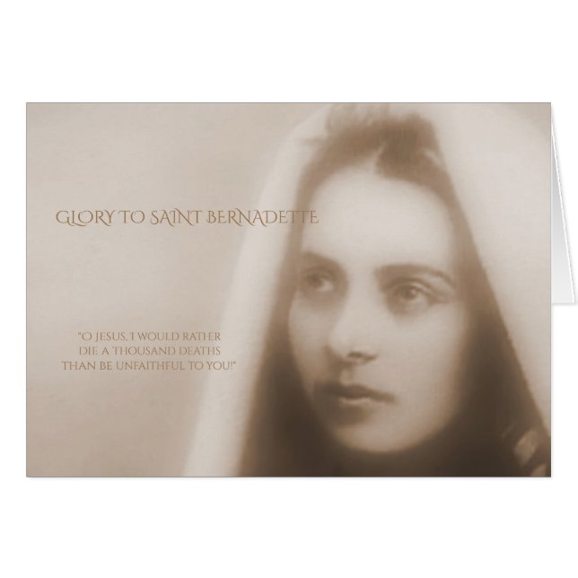 Ruhm für Saint Bernadette (Vorderseite (Horizontal))