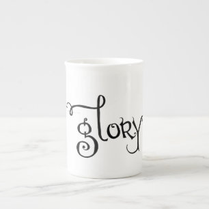 "Ruhm-" Knochen-China-Tasse Prozellantasse
