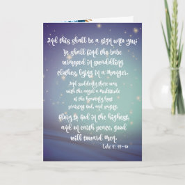 Ruhm zu Gott Luke Bible Verses Weihnachten Karte