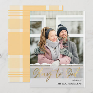 Ruhm zu Gott Script Weihnachten Senard Kariertes F