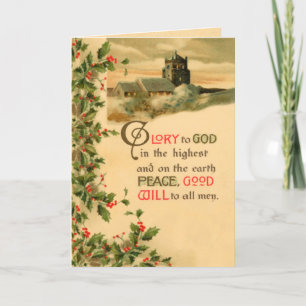 Ruhm zu Gott Weihnachtskarte Feiertagskarte