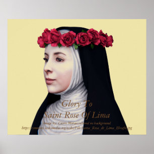Ruhm zur heiligen Rose Lima Poster