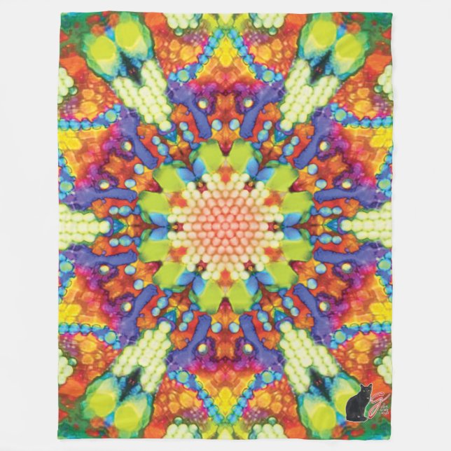 Ruhmes-Kaleidoskop-Flanelldecke Fleecedecke (Vorderseite)