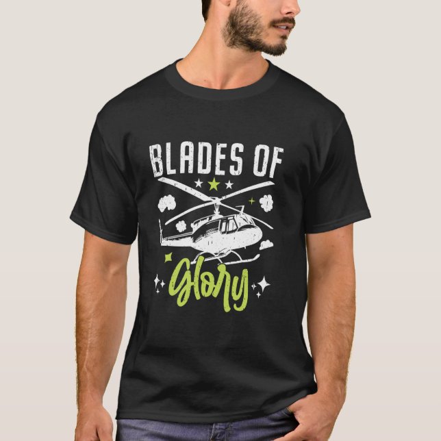 Ruhmesblätter Hubschrauber T-Shirt (Vorderseite)