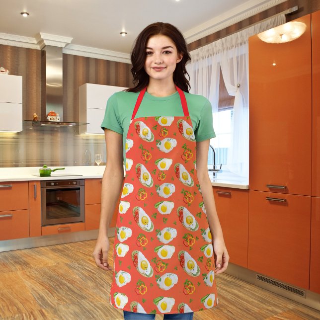 Rühreier mit Glockengelb-Paprikaschoten Schürze (Von Creator hochgeladen)