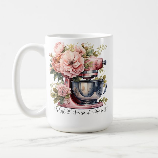 Rühren, knipsen, teilen | Backen Kaffeetasse (Links)