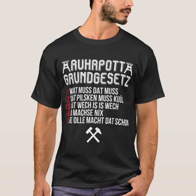 Ruhrpott Basic Law Ruhr Ruhrgebiet T-Shirt (Vorderseite)