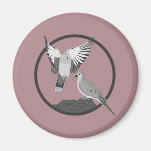 Ruhrtauben - Wildlife Circle Series Magnet