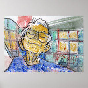 Ruht Ihre Augen Malerei / Künstler Larry Lerew Poster