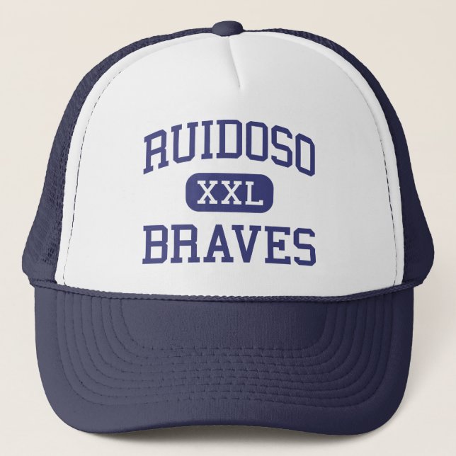 Ruidoso Braves mittleres Ruidoso New Mexiko Truckerkappe (Vorderseite)