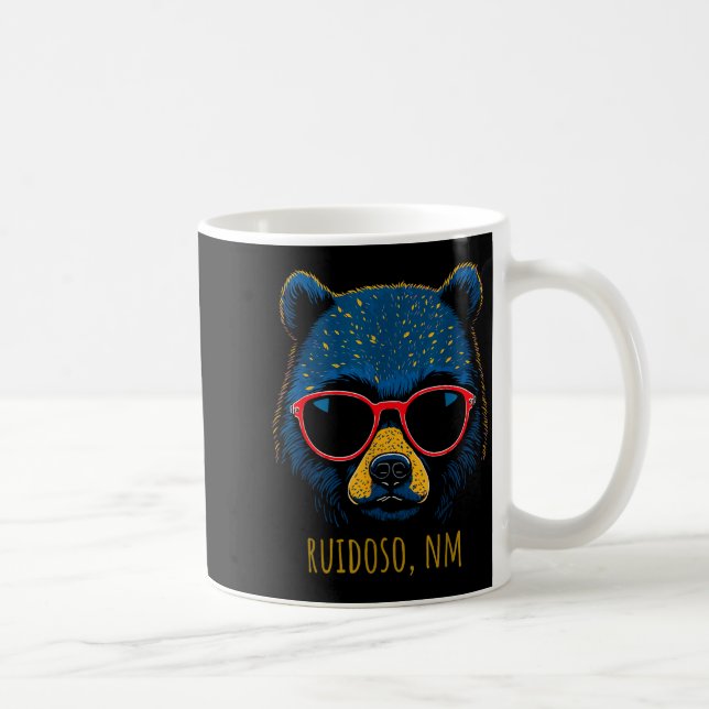 Ruidoso New Mexico Bear Wearing Sungles Design  Kaffeetasse (Rechts)