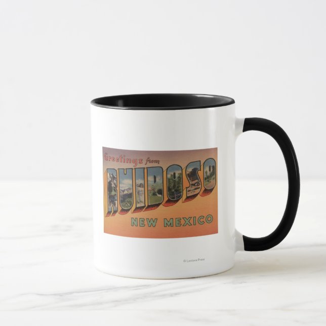 Ruidoso, New Mexico - Große Briefmarkenszenen Tasse (Rechts)