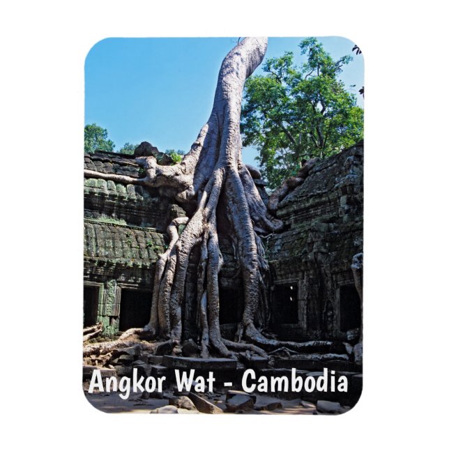 Ruin von Ta Prohm - Angkor Wat, Kambodscha, Asien Magnet (Vertikal)