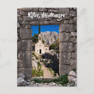 Ruine in Kotor, Montenegro Postkarte