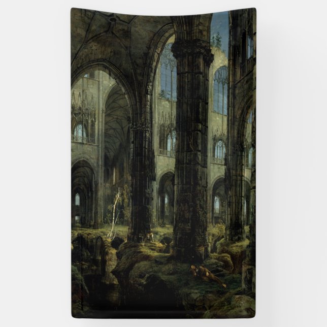 Ruinen der gotischen Kirche (von Carl Blechen) Banner (Vertikal)