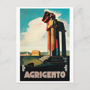 Ruinen der Landwirtschaft, Sizilien, Italien, Jahr Postkarte