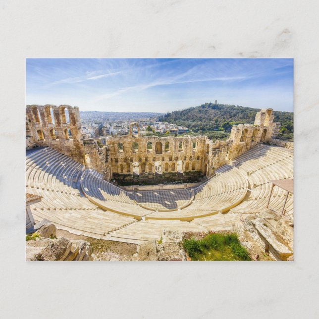 Ruinen des alten Theaters Herodion Atticus Postkarte (Vorderseite)