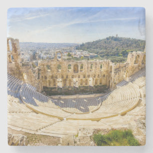 Ruinen des alten Theaters Herodion Atticus Steinuntersetzer