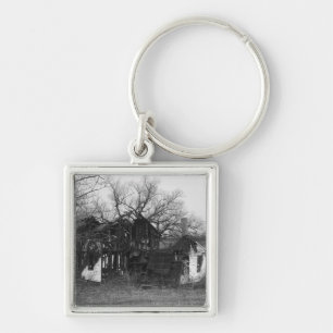 Ruinen des Bauernhauses Schlüsselanhänger