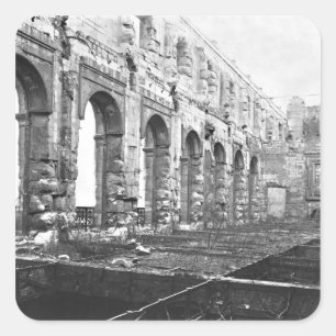 Ruinen des Cour des Comptes Quadratischer Aufkleber