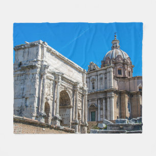 Ruinen des Römischen Forums in Rom, Italien Fleecedecke