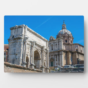 Ruinen des Römischen Forums in Rom, Italien Fotoplatte