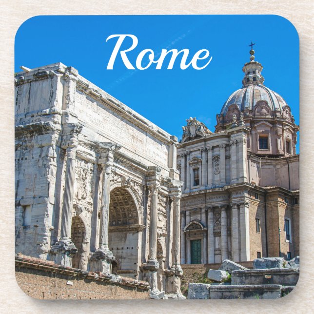 Ruinen des Römischen Forums in Rom, Italien Getränkeuntersetzer (Vorderseite)