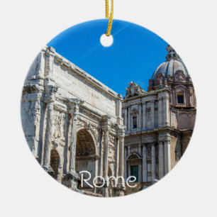 Ruinen des römischen Forums in Rom, Italien Keramik Ornament