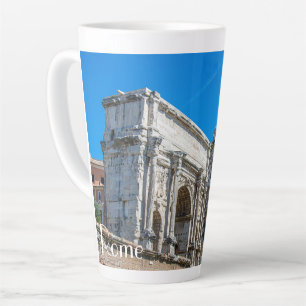 Ruinen des Römischen Forums in Rom, Italien Milchtasse