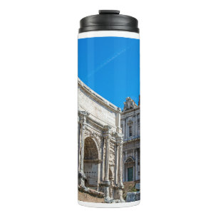 Ruinen des Römischen Forums in Rom, Italien Thermosbecher