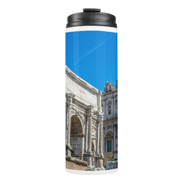 Ruinen des Römischen Forums in Rom, Italien Thermosbecher (Vorderseite)
