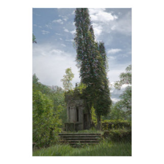 Ruinen im Garten Fotodruck