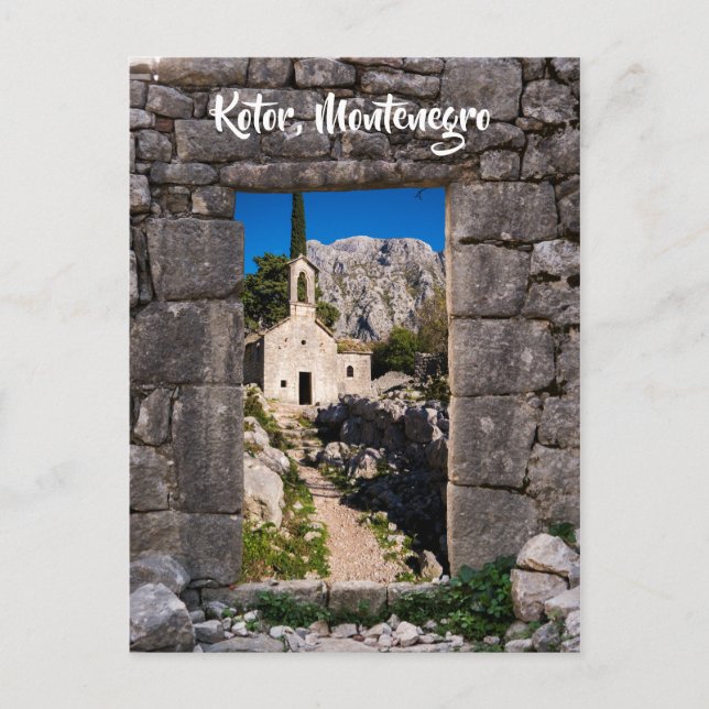 Ruinen in Kotor, Montenegro Postkarte (Vorderseite)