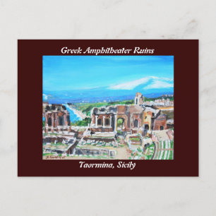 Ruinen Postkarte des griechischen Amphitheaters