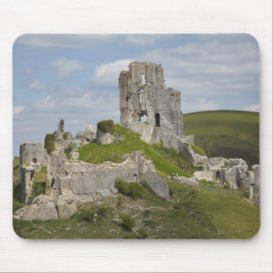 Ruinen von Corfe Castle bei Wareham, Dorset, Mousepad