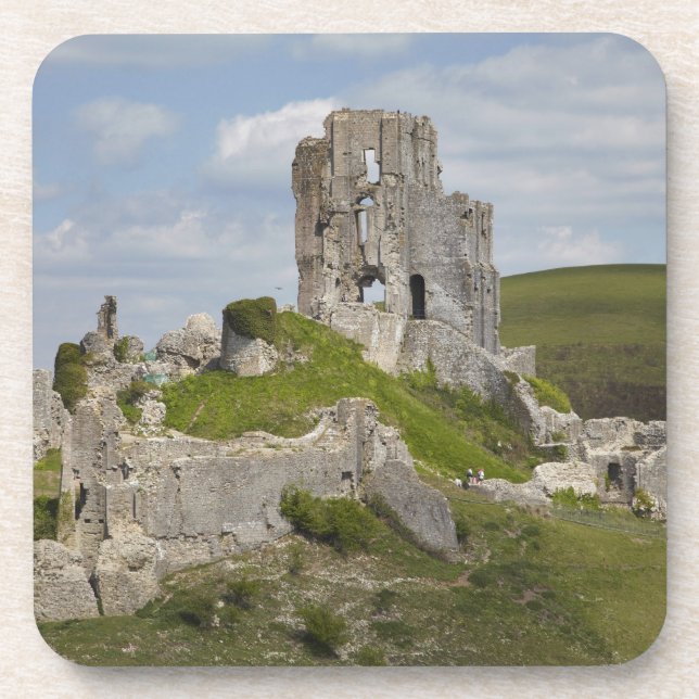 Ruinen von Corfe Castle, in der Nähe von Wareham,  Untersetzer (Vorderseite)