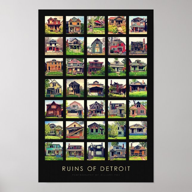 Ruinen von Detroit Poster - Verschwundene Zuhause (Vorne)