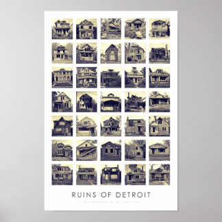 Ruinen von Detroit Poster - Verschwundene Zuhause