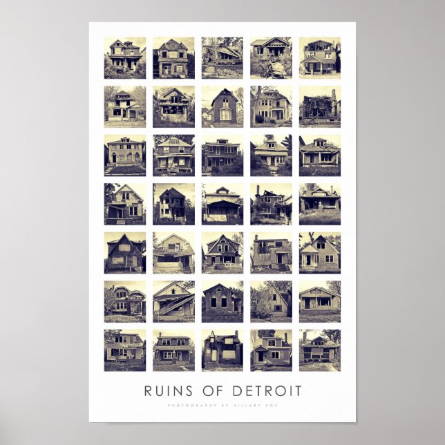 Ruinen von Detroit Poster - Verschwundene Zuhause (Vorne)